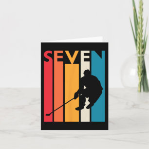 7e verjaardag van de geboorte Gift Seven Hockey B Kaart