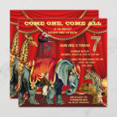 7e verjaardag van de geboorte kaart (Voorkant / Achterkant)