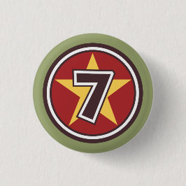 7e verjaardag van de geboorte ronde button 3,2 cm