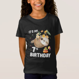 7e verjaardag van het meisje van de grote partij i t-shirt