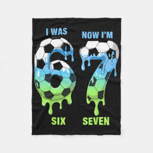 7e verjaardag Voetbalshirt Ik was 6 Nu ben ik 7 Sh Fleece Deken