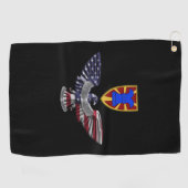 7e Vervoersbrigade expeditieadelaar Golfhanddoek (Horizontaal)