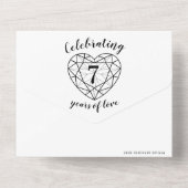 7e zwarte onyx trouwdag RSVP foto All In One Uitnodiging (Achterkant)