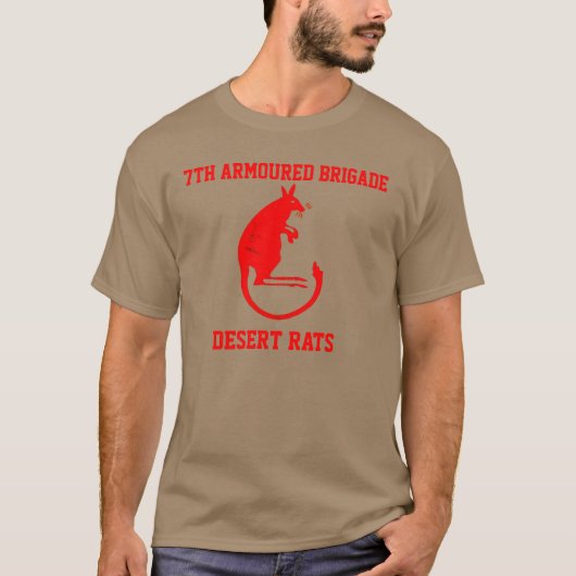 7ème T-shirt blindé de rats de désert de brigade (Devant)