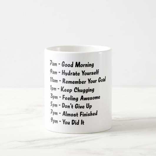 7h00, bonjour de café Mug (Centre)