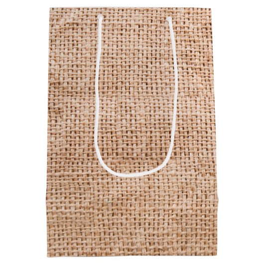 7lx4.5wx10h Sac cadeau moyen blé sur sac Burlap C (Dos)