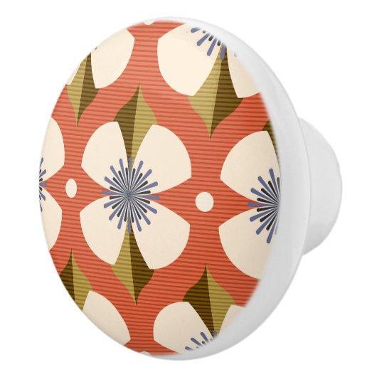 7os Buttercup bloem bruin Keramische Knop (Rechts)