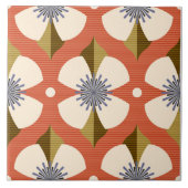 7os Buttercup bloem bruin Tegeltje (Voorkant)