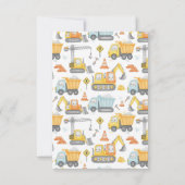 7th Birthday Construction Boy Birthday Invitation (Dos)