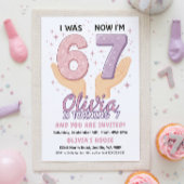 7th Birthday Girl Invitation
