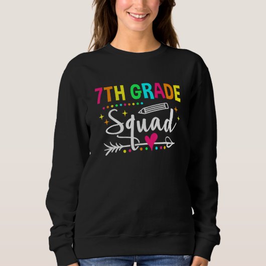 7th Grade Squad Seventh Teacher Student Team Back  Trui (Voorkant)