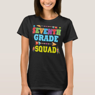 7th Grade Squad Team Rocks Zevende Grader Terug na T-shirt