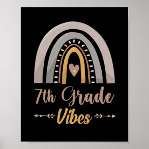7th Grade Vibes Seventh Grade Back to School Poster