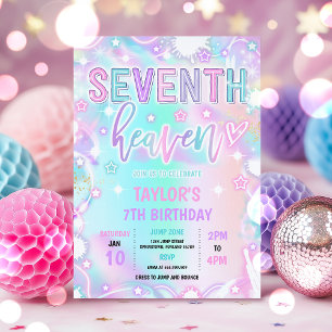 7th Heaven Neon Glow 7e Verjaardagsfeestje Kaart