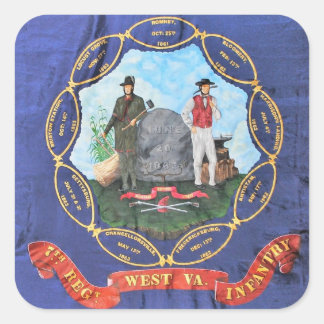 7th West Virginia Infantry Vierkante Sticker