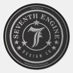 7thEngine Classic Shield Ronde Sticker