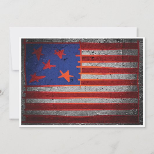 7x5 4th van juli Feestuitnodiging Kaart (Voorkant)