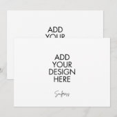 7x5" Aangepaste Landscape Kaart Notitiekaartje (Voorkant / Achterkant)