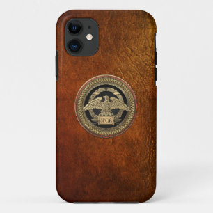 [800] Gold Roman imperial Eagle op de goudmeeuw iPhone 11 Hoesje