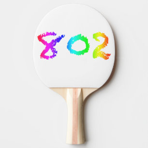 802 Ping Pong Paddle, Red Rubber Back Tafeltennisbatje