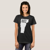 802 Pride State Outline Code Vermont T-shirt (Voorkant volledig)