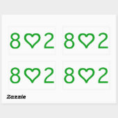 802 Stickers rechthoek (Vel)