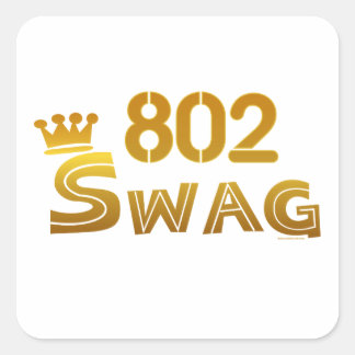 802 Vermont Swag Vierkante Sticker