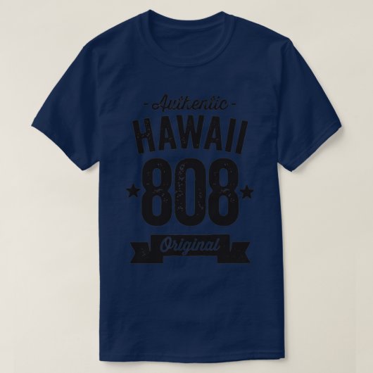 808 Hawaii Gebiedscode Authentiek TShirt 1 (Design voorkant)