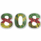 808 Hawaii Tibal Kanaka Maoli Sticker (Voorkant)