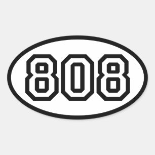 808 OVALE STICKER