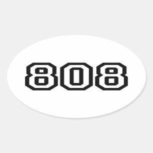 808 OVALE STICKER