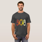 808 Retro Style Roland Electronic Drum Machine T-shirt (Voorkant volledig)