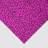 80-90's Hot Pink Wiggly Retro Tissuepapier (Detail)