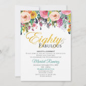 80 Anniversaire Fabuleux Invitation (Devant)