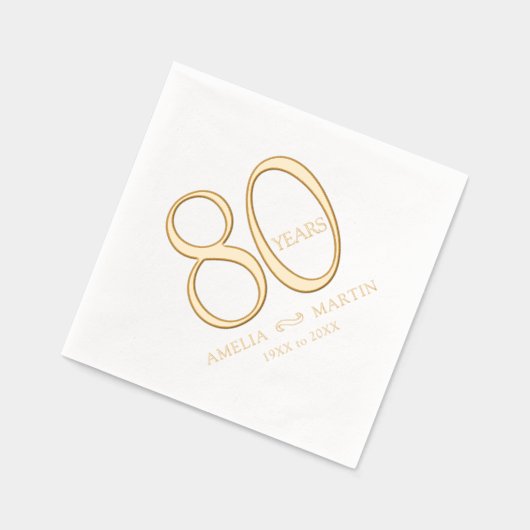 80 ans 80e anniversaire du mariage nom et dates (Gauche)