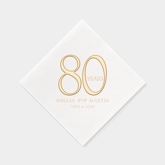 80 ans 80e anniversaire du mariage nom et dates (Droite)