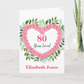 80 Ans Aimé 80e Anniversaire Carte de voeux (Devant)