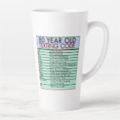 80 Ans Code de Textes Amusant Anniversaire Mug Sen (Droite)