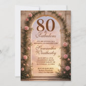 80 ans et Fabuleux Invitation Anniversaire à l'Arc (Devant)