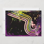 80-Baby shower met Grunge Color Splatter Retro Kaart (Achterkant)