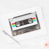 80-Cassettebandje Rechthoekige Sticker (Envelop)