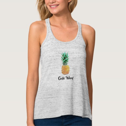 80-daagse obsessiecodes: ananas tanktop (Voorkant)