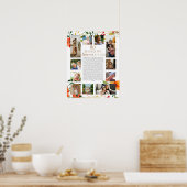 80 dingen waar we van houden, oranje bloemen poster (Keuken)