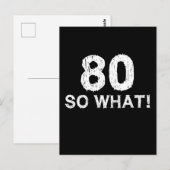 80 Dus wat 80ste verjaardag leuke Briefkaart (Voorkant / Achterkant)
