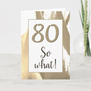 80 Dus wat Elegant Golden Tulip 80th Birthday Kaart
