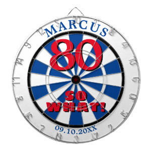 80 dus wat Funny Quote 80th Birthday Dartboard Dartbord