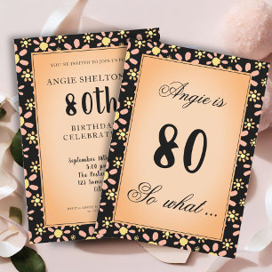80, dus wat margriet bloem bloemig 80ste verjaarda kaart