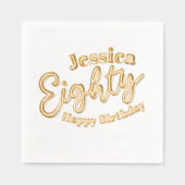 80 écriture or 80e anniversaire fête (Recto)