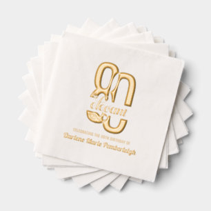 80 & Elegant Verjaardag Goud Folie Servetten