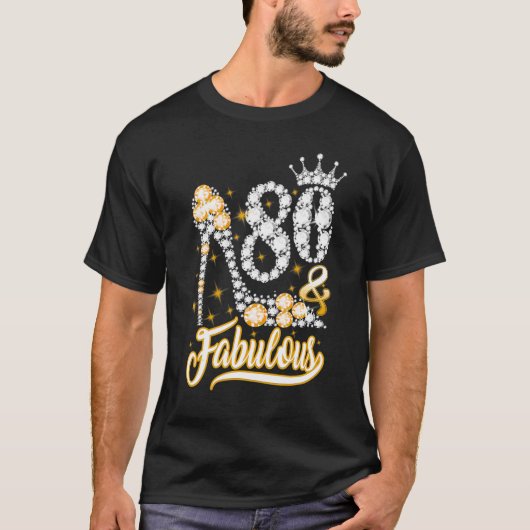 80 en 80 jaar oud 80 jaar oud diamant C T-shirt (Voorkant)